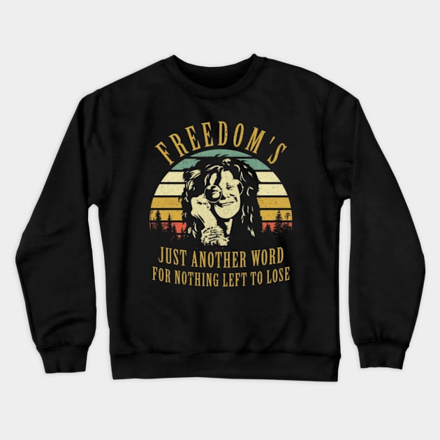 Janis Joplin new 2 Crewneck Sweatshirt by Vidi MusiCartoon